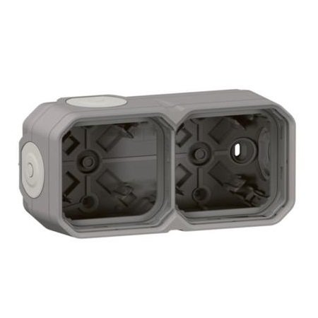 Фото Коробка накладна 2-постова горизонтальна/вертикальна, колір Сірий PLEXO